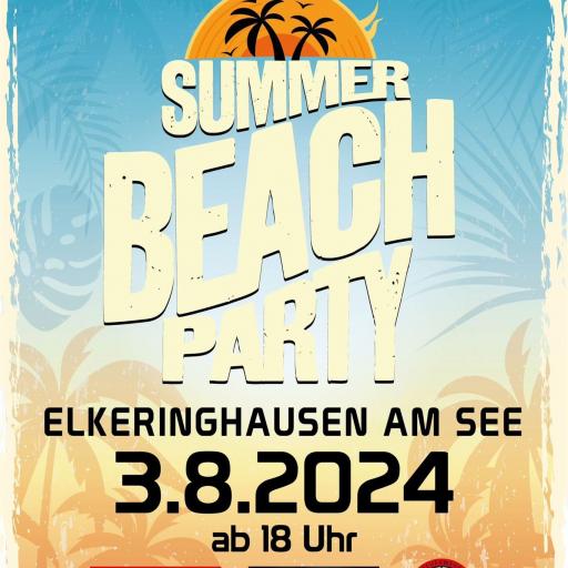 Plakat zur Beach-Party
