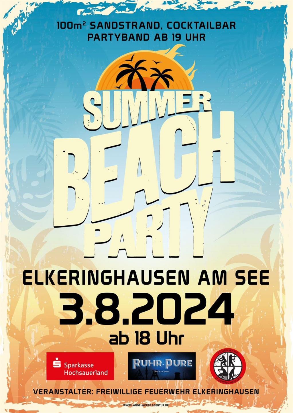 Plakat zur Beach-Party